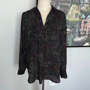 Premise Black Multi-colored Speckled Tunic L